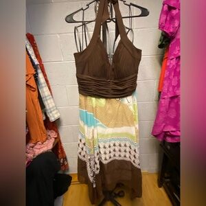 Dressbarn Brown Halter dress